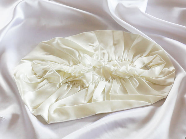 Silk Sleep Bonnet - Ivory Cream